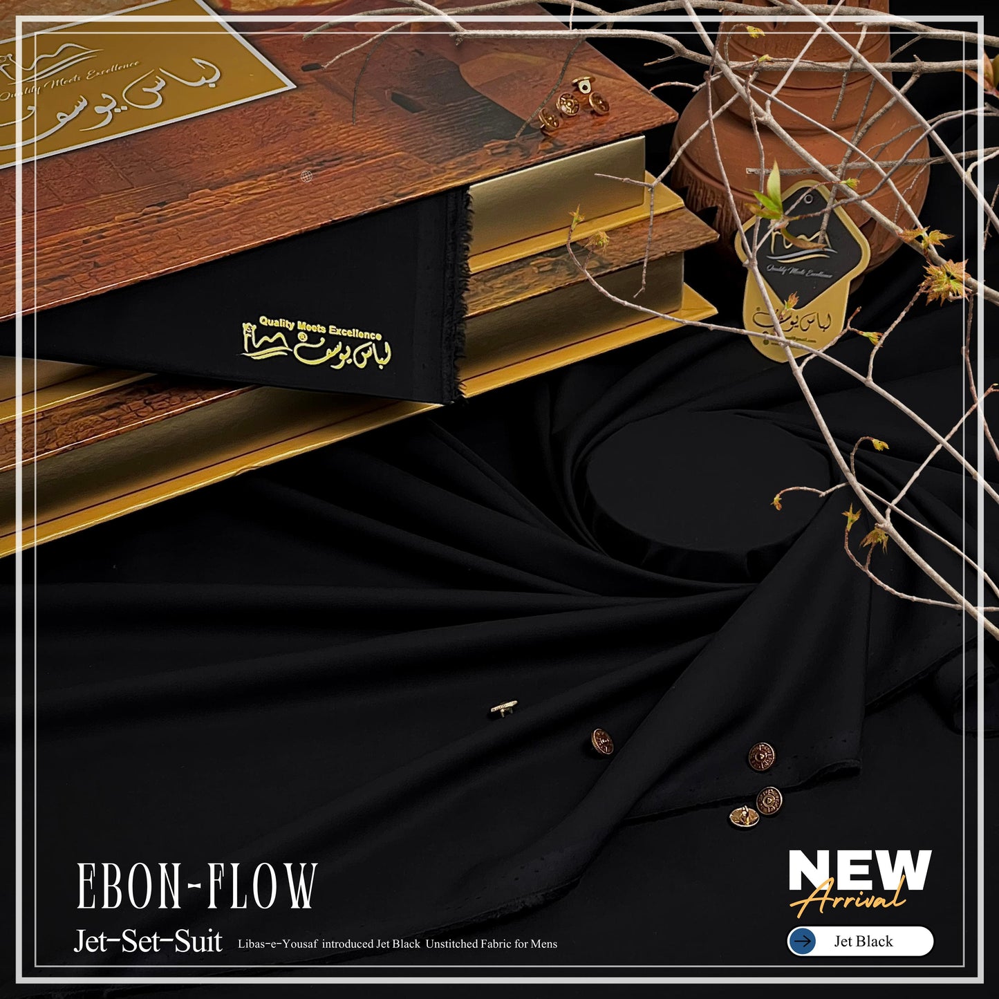 Premium Black Elegance β Luxurious Fabric Guaranteed