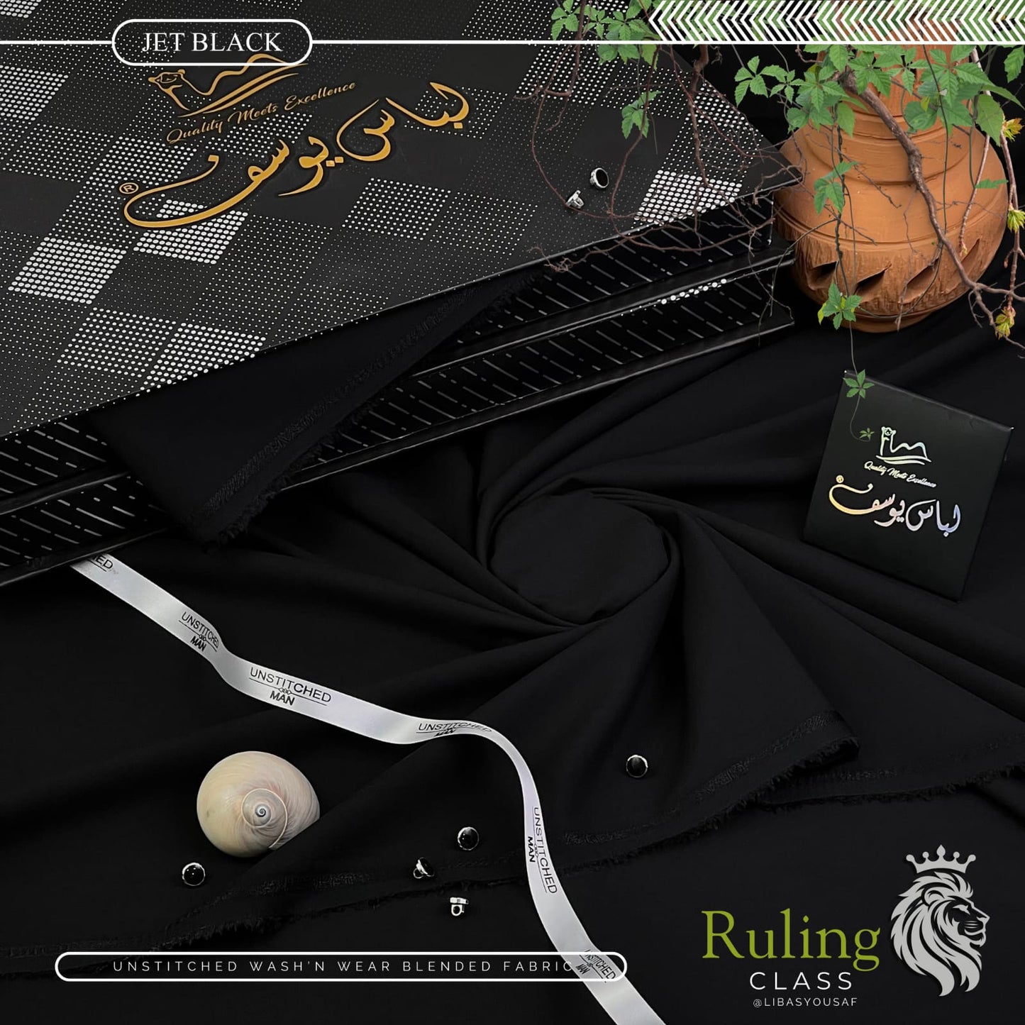 Premium Black Elegance β Luxurious Fabric Guaranteed